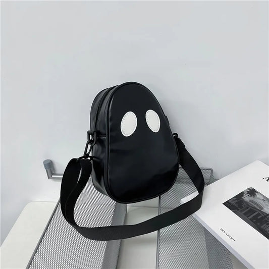 Vintage Devil Ghost Shoulder Bag – Funny Crossbody PU Leather Handbag for Women