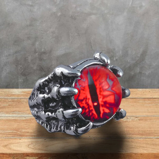 Wu's 2022 New Retro Gothic Rings – Unisex Punk Skull, Evil Eye & Dragon Claw Adjustable Jewelry