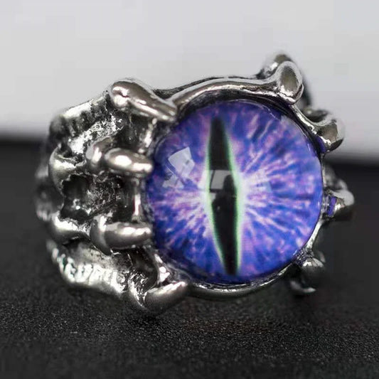 Wu's 2022 New Retro Gothic Rings – Unisex Punk Skull, Evil Eye & Dragon Claw Adjustable Jewelry